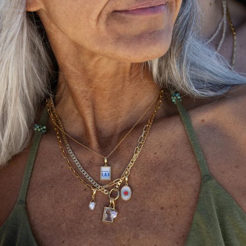 Collier Lyne  Chaîne Trombone Moyenne